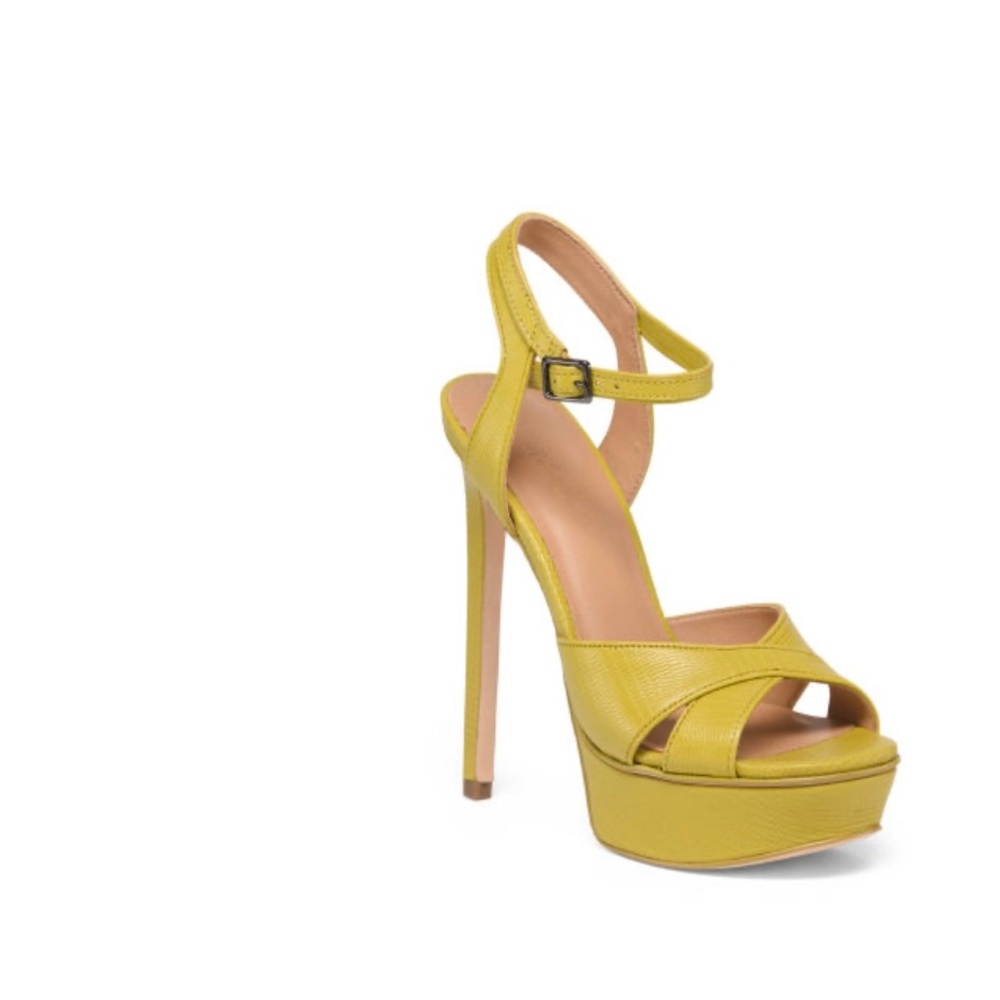 Mustard Yellow Platform Heels
